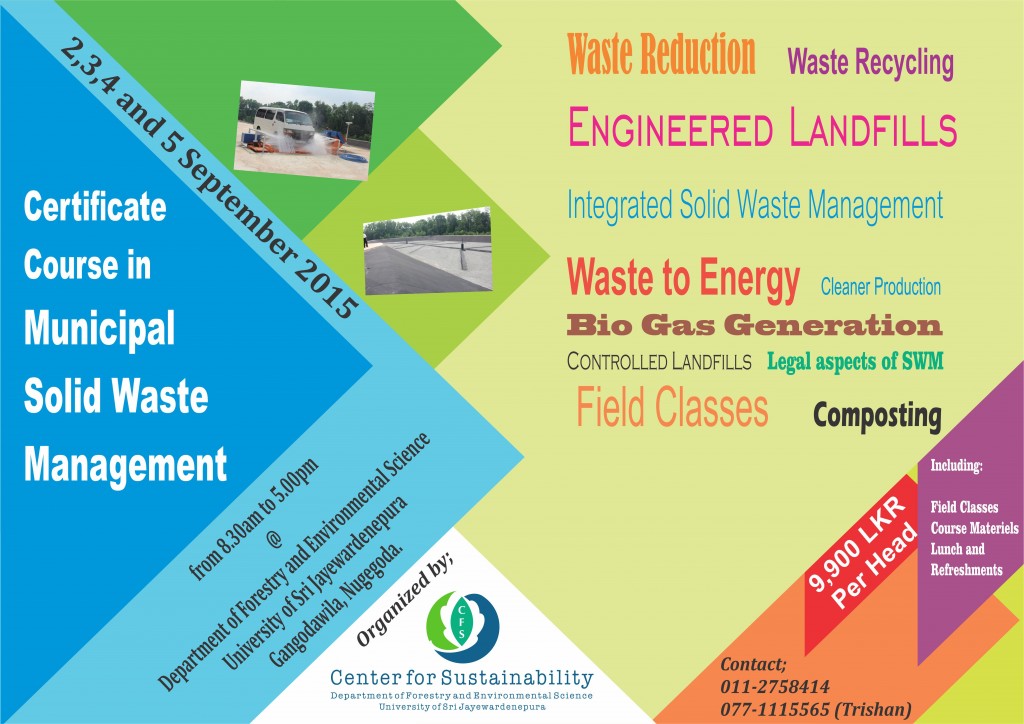 Certificate Course on Municipal Solid Waste Management - USJ ...