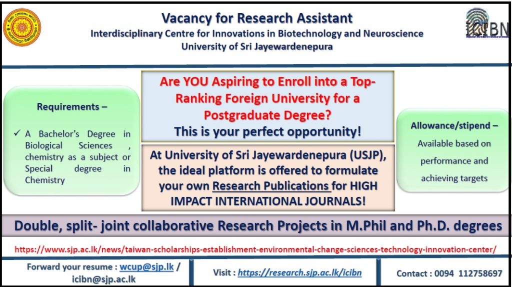 research assistant vacancies