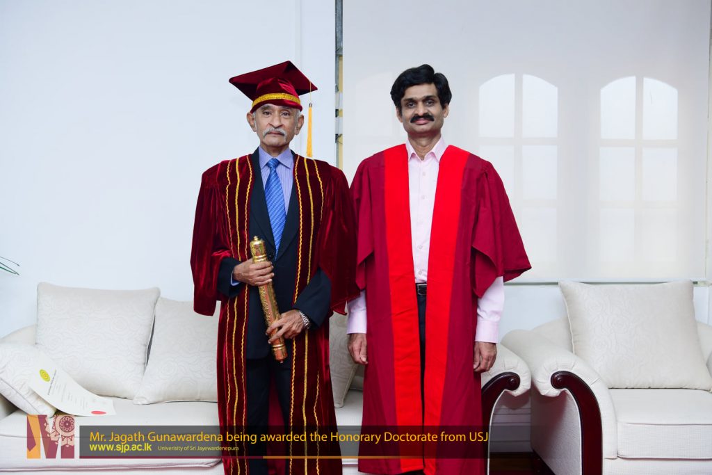 Environmentalist Jagath Gunawardana Was Awarded Honorary Doctorate PhD ...