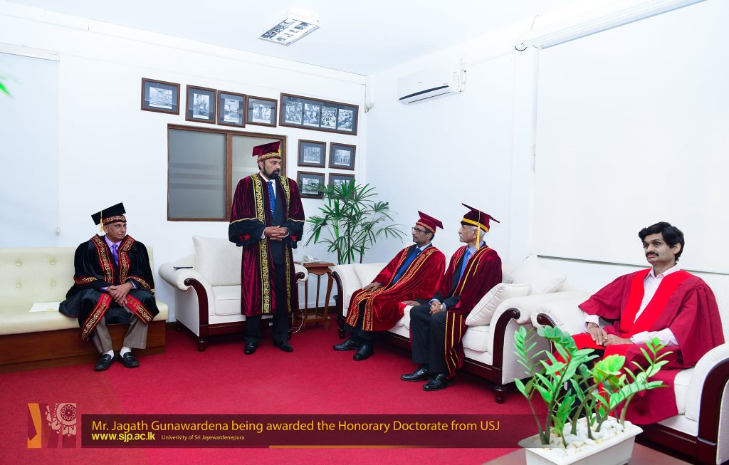 Environmentalist Jagath Gunawardana Was Awarded The Honorary Doctorate ...