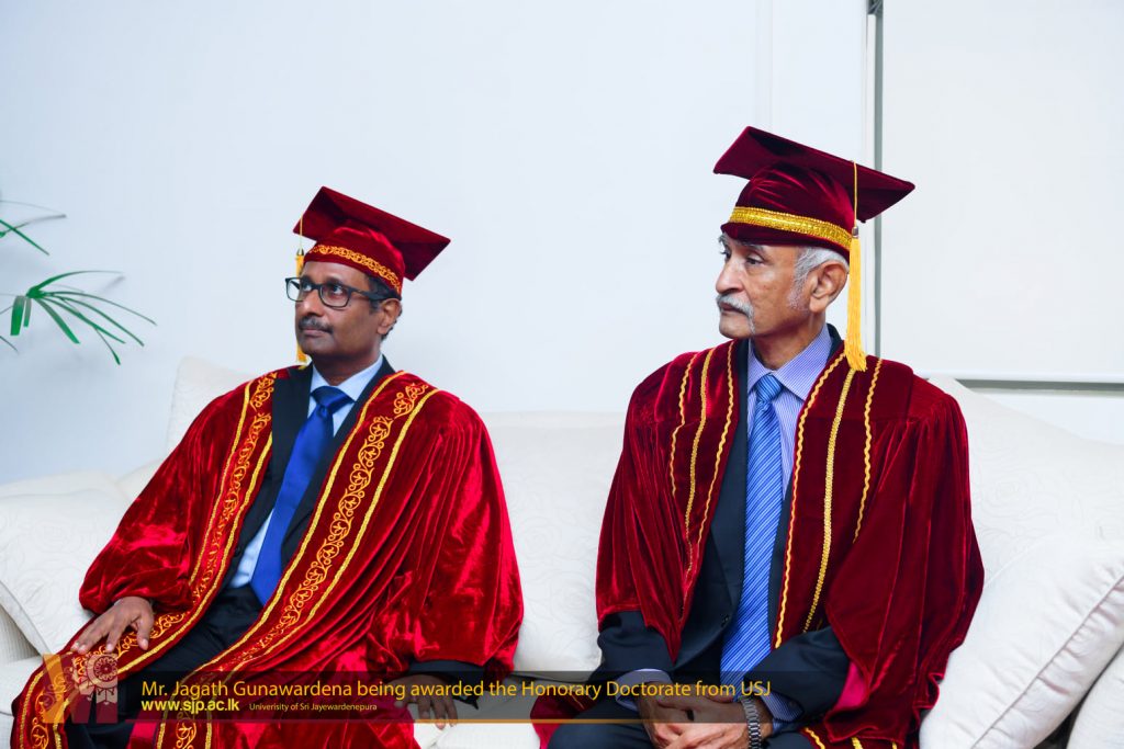 Environmentalist Jagath Gunawardana Was Awarded Honorary Doctorate PhD ...