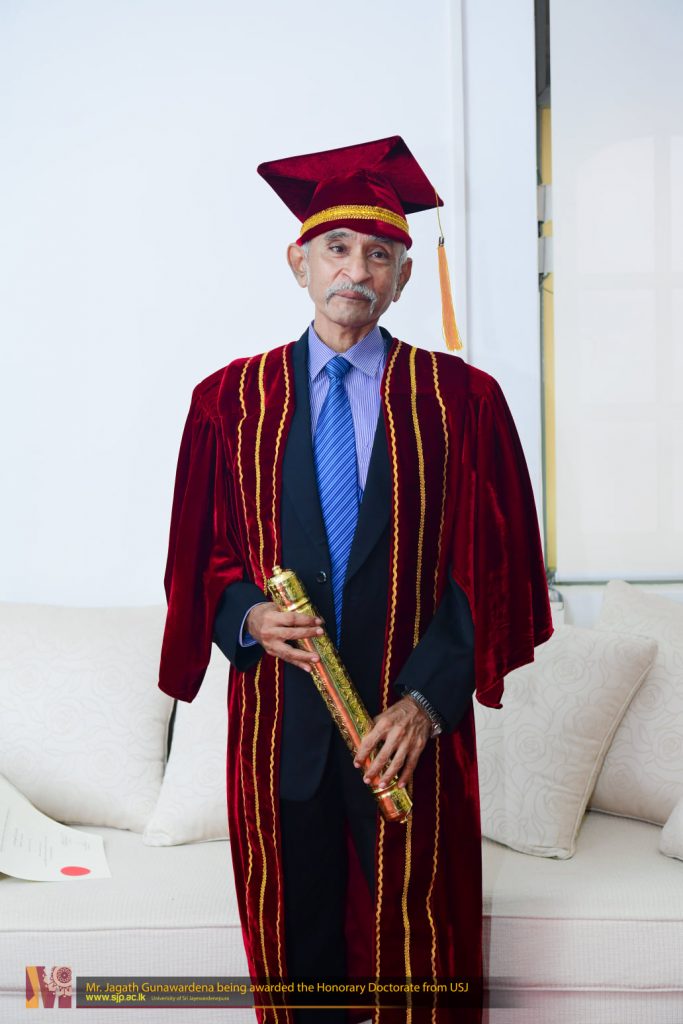 Environmentalist Jagath Gunawardana Was Awarded Honorary Doctorate PhD ...