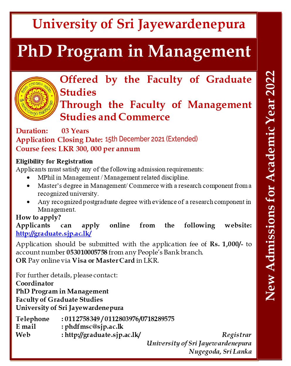 phd programme management