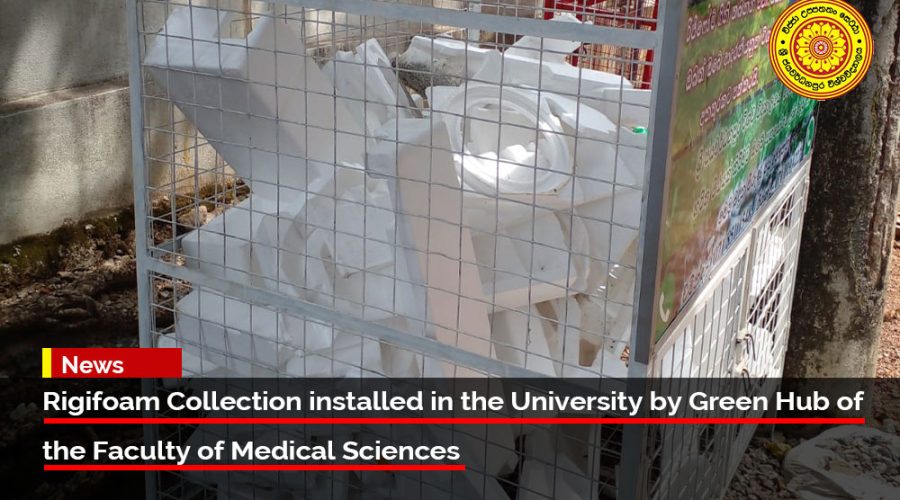 Rigifoam Collection installed in the University by Green Hub of the Faculty of Medical Sciences