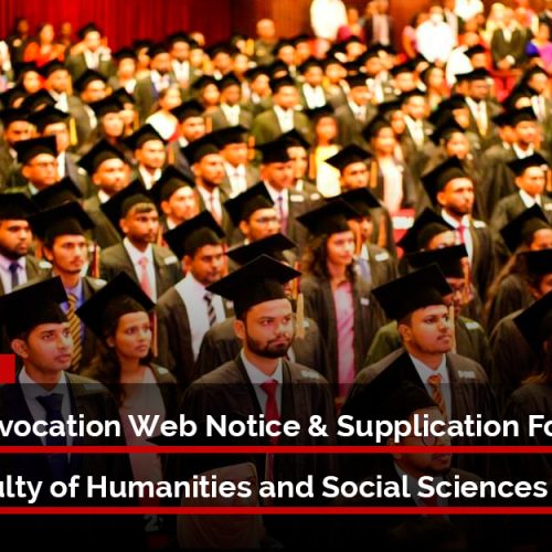 50th Convocation Supplication form and web notice, FHSS, USJ