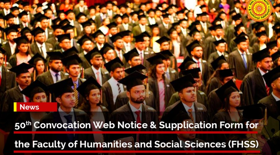 50th Convocation Supplication form and web notice, FHSS, USJ